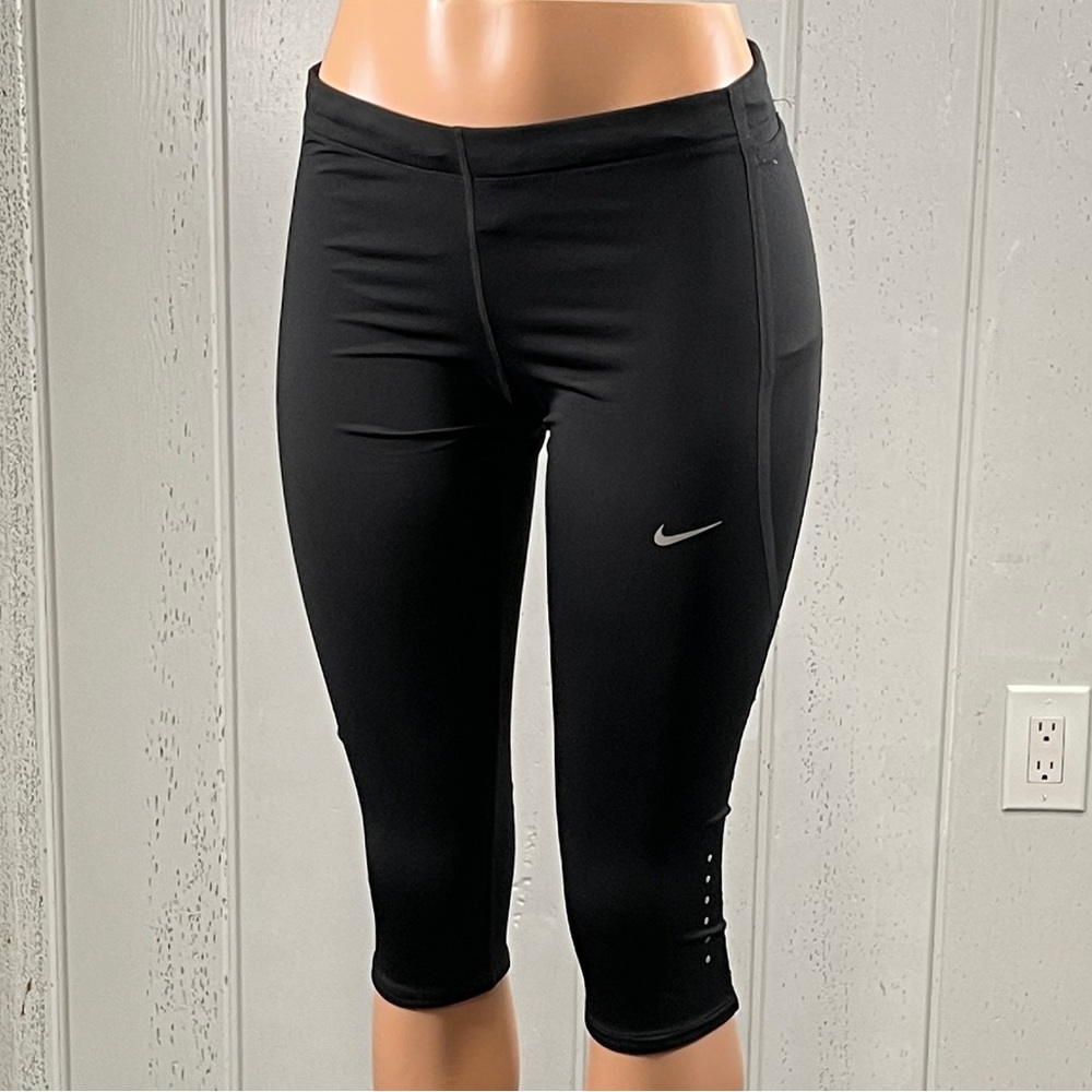 *Nike Dri-Fit Women's Black Mesh Leggings Size M